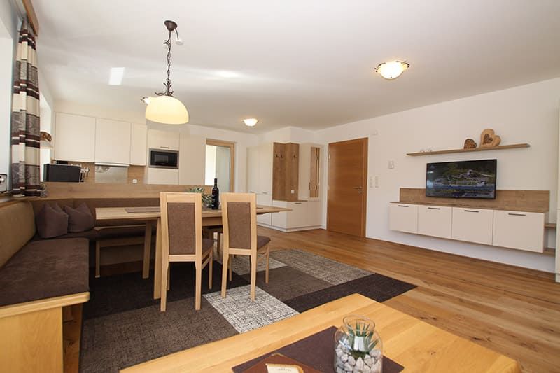 Living Room with kitchen in Apartment Bergzeit